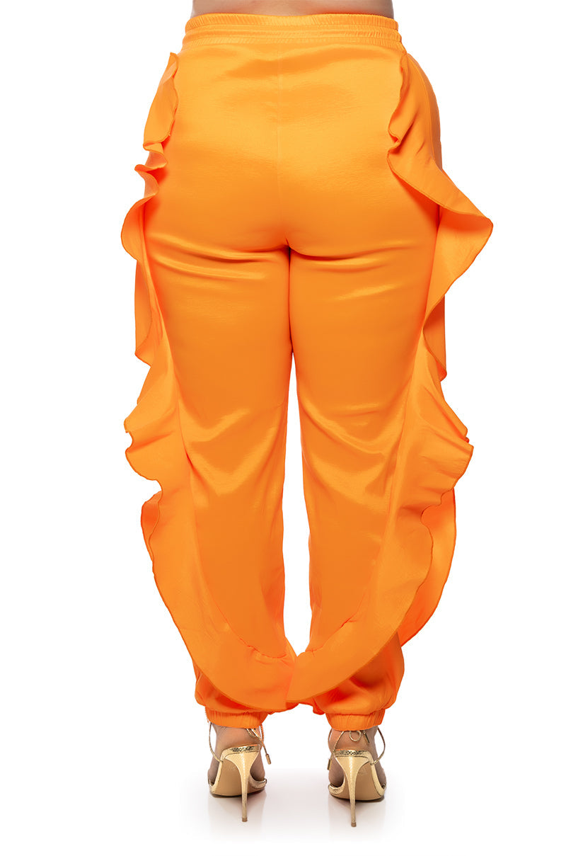 MELANIE RUFFLE DETAILED JOGGER