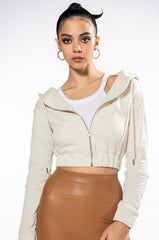 NEW RULES CROPPED HOODIE