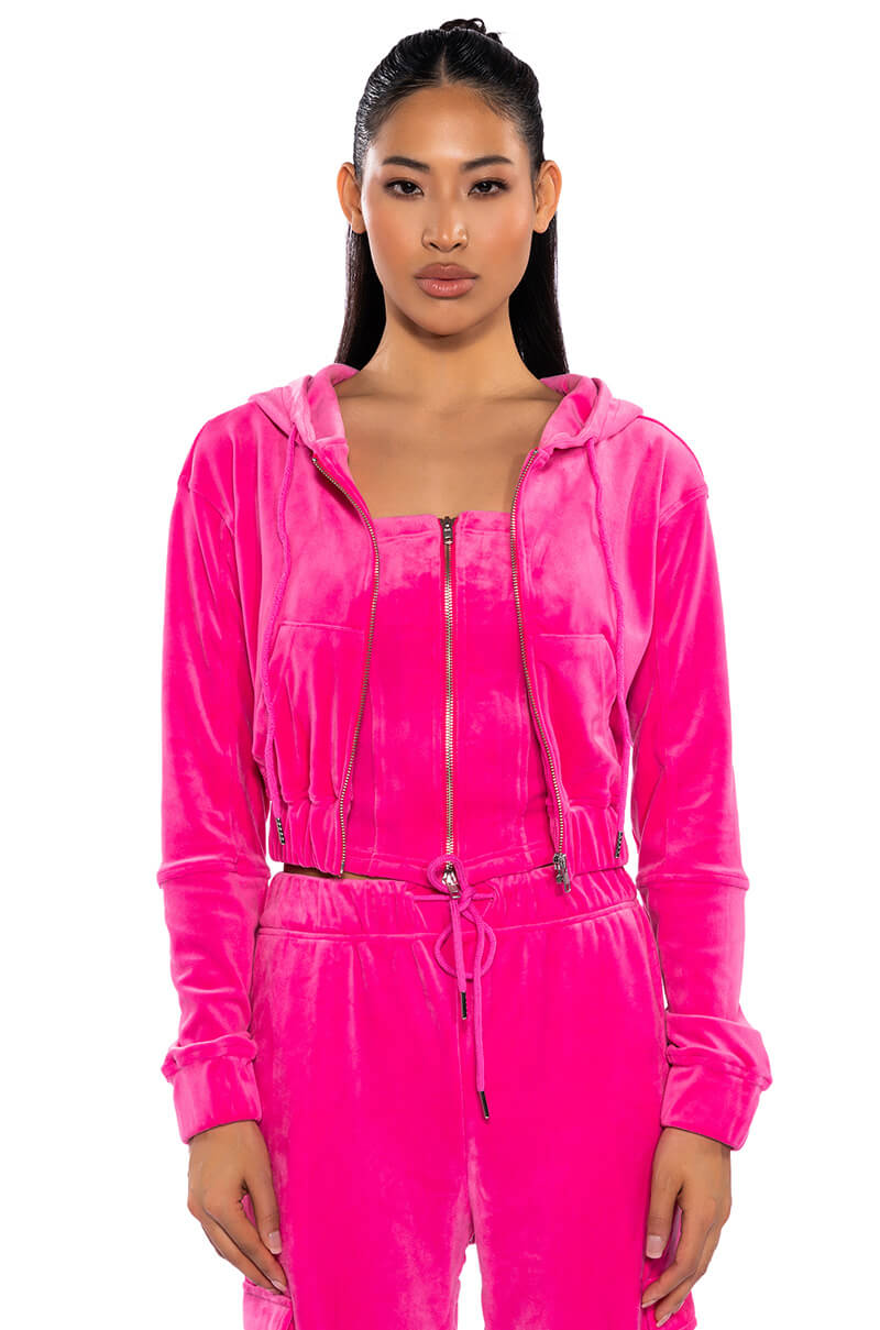 NEW RULES VELVET ZIP UP CORSET