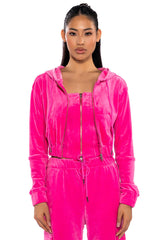 NEW RULES VELVET ZIP UP CORSET