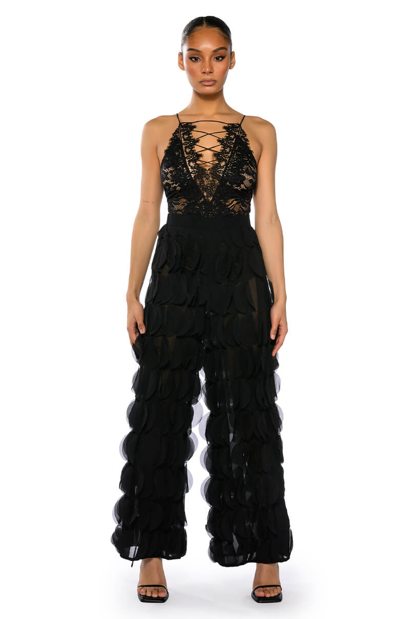 NEXT TIME TEXTURED WIDE LEG PANT
