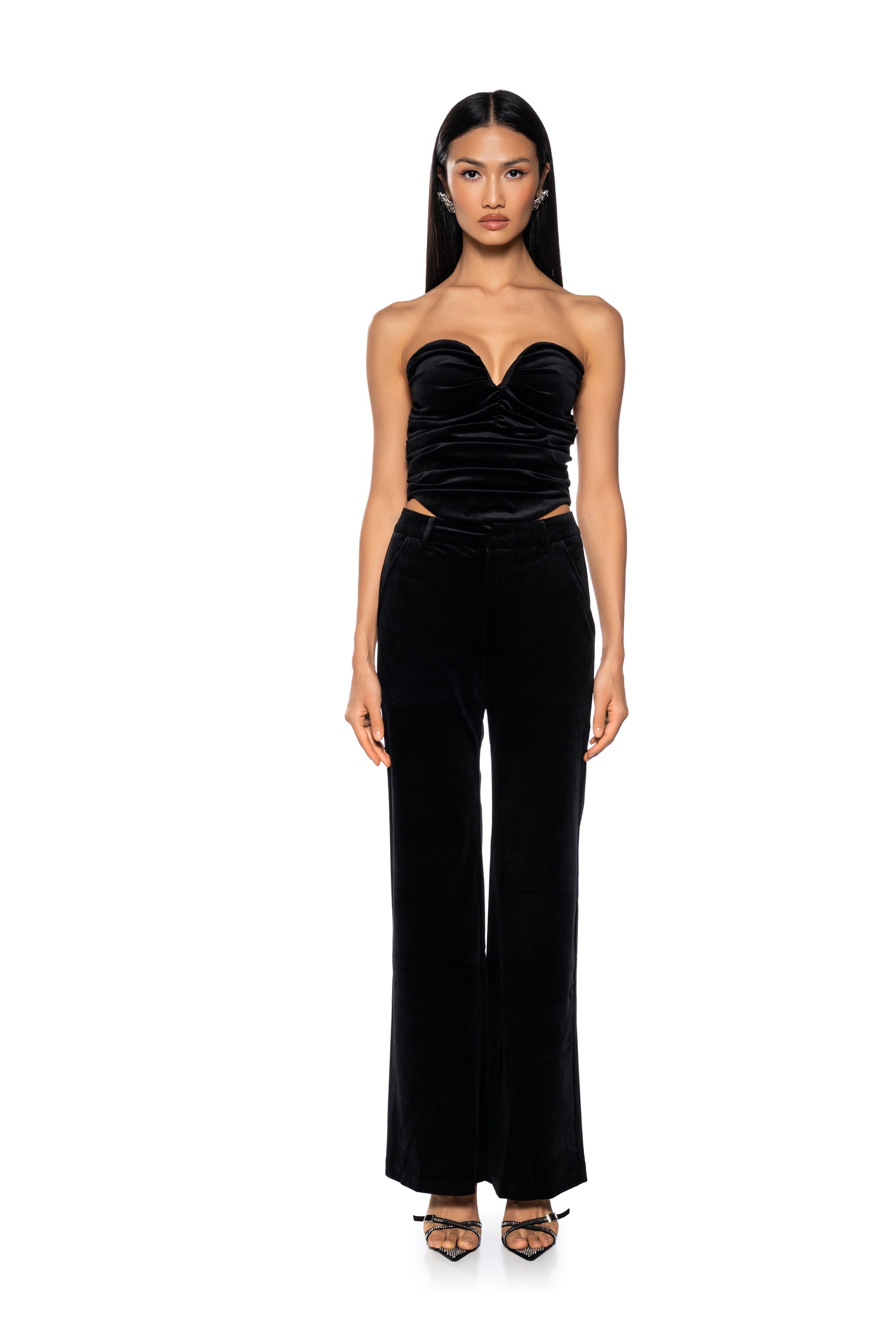 NIGHT MOVES VELVET WIDE LEG TROUSER
