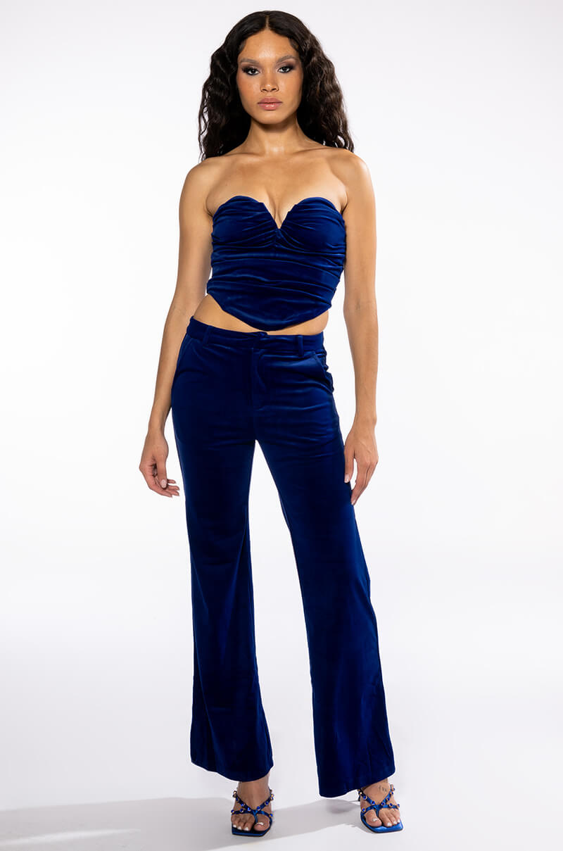 NIGHT MOVES VELVET WIDE LEG TROUSER