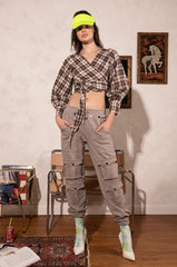MESS MASTERPIECE TIE FRONT BLOUSE