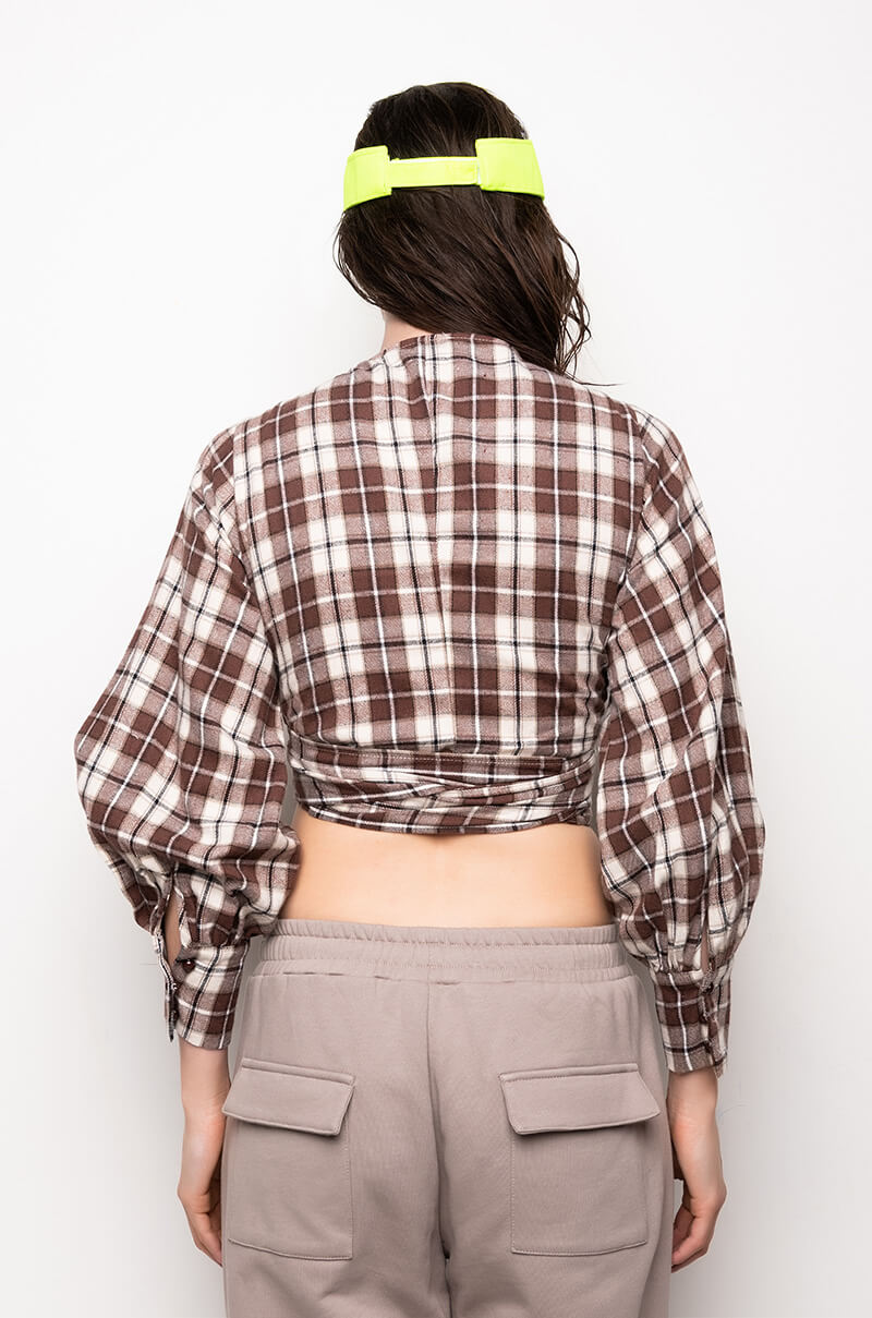 MESS MASTERPIECE TIE FRONT BLOUSE