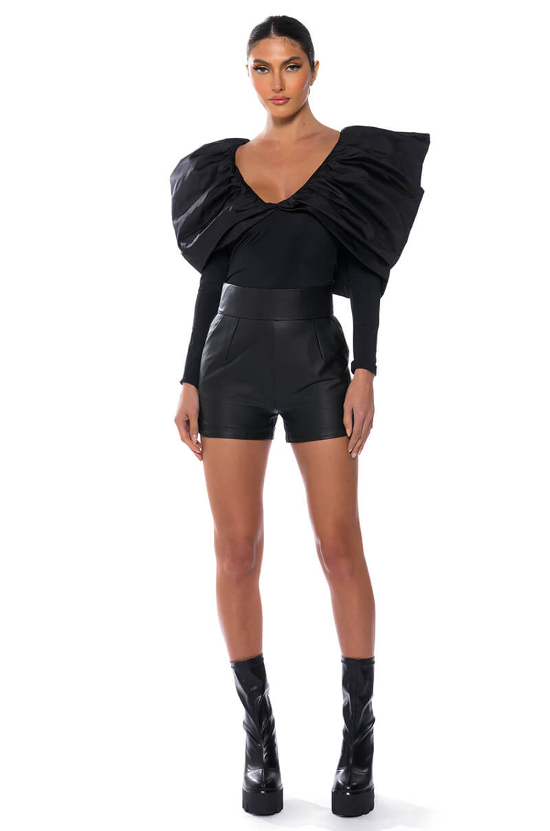 FELICITY DRAMATIC BOW DETAIL BLOUSE