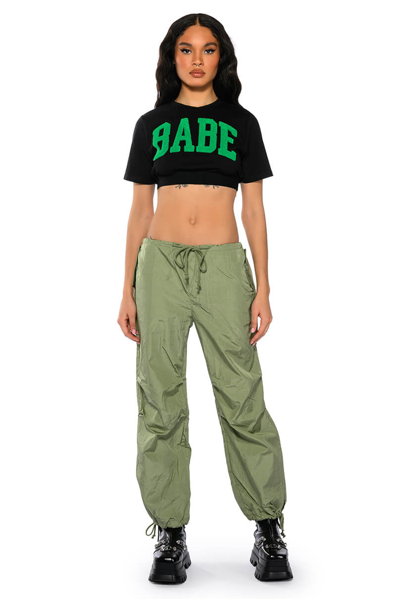 NOT YOUR BABE CROPPED SHORT SLEEVE CREW NECK TSHIRT