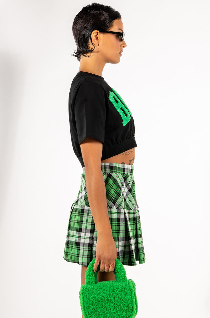 NOT YOUR BABE CROPPED SHORT SLEEVE CREW NECK TSHIRT