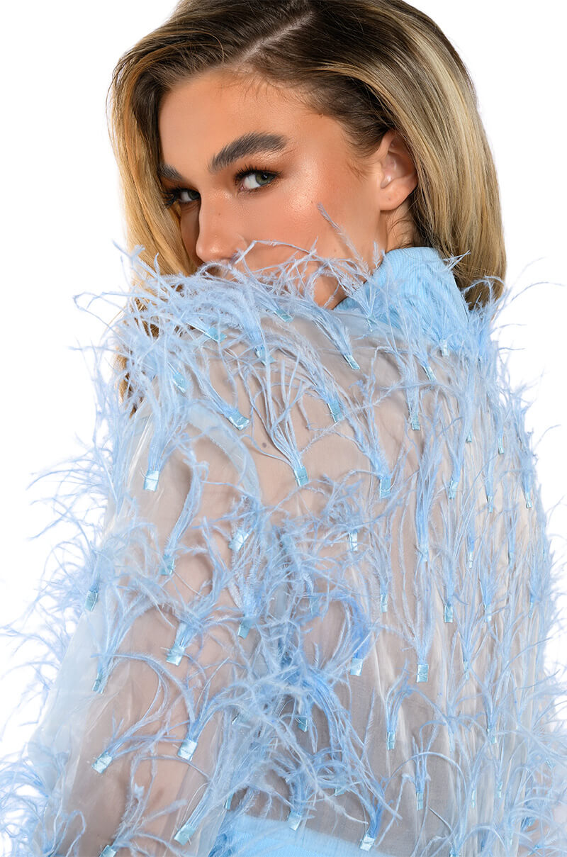 CIPRIANI FEATHER SHEER BOMBER