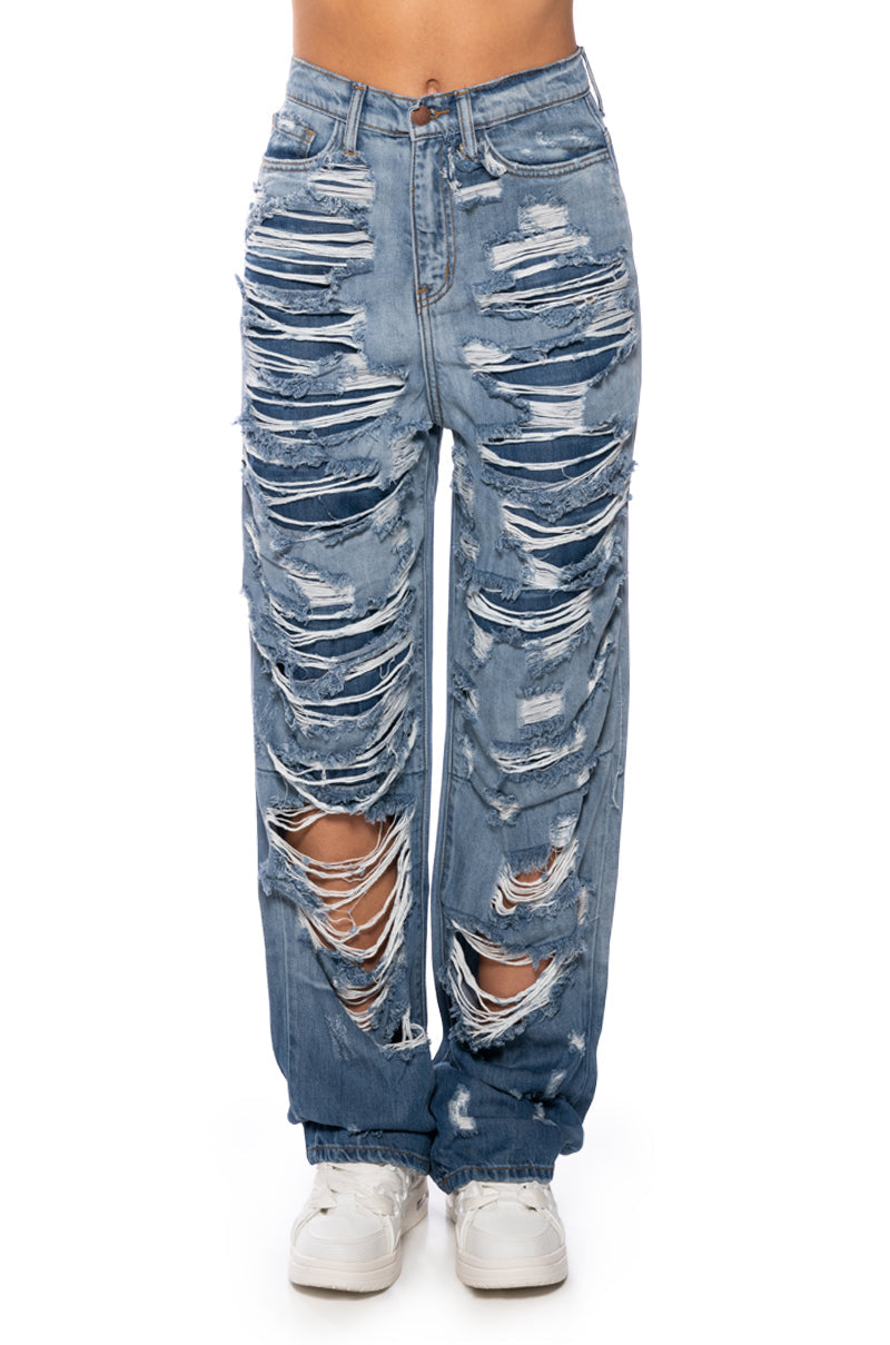 NOTHING LIKE ME DISTRESSED OMBRE JEANS