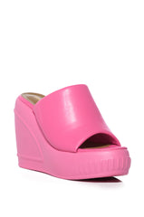 OCEAN EYES PINK WEDGE SANDAL