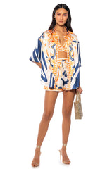 OCEAN VIEW BUTTON DOWN TOP AND SHORT SET