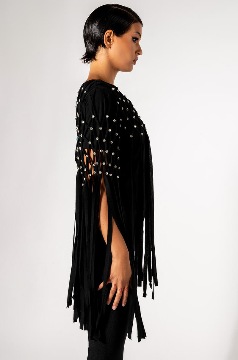 OFF THE TABLE FRINGE DETAIL T SHIRT