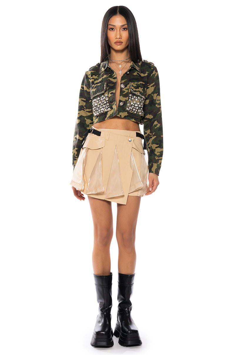 ON A MISSION PLEATED SKIRT