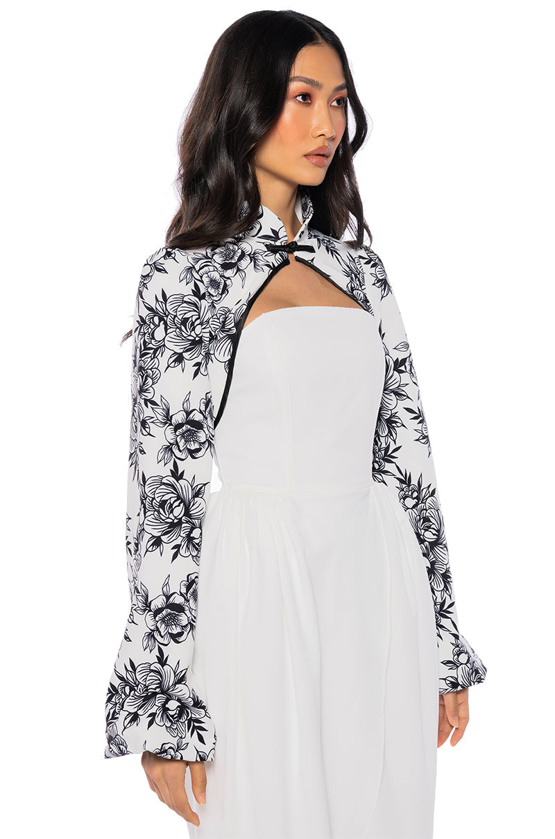 ON SECOND THOUGHT PRINTED BOLERO