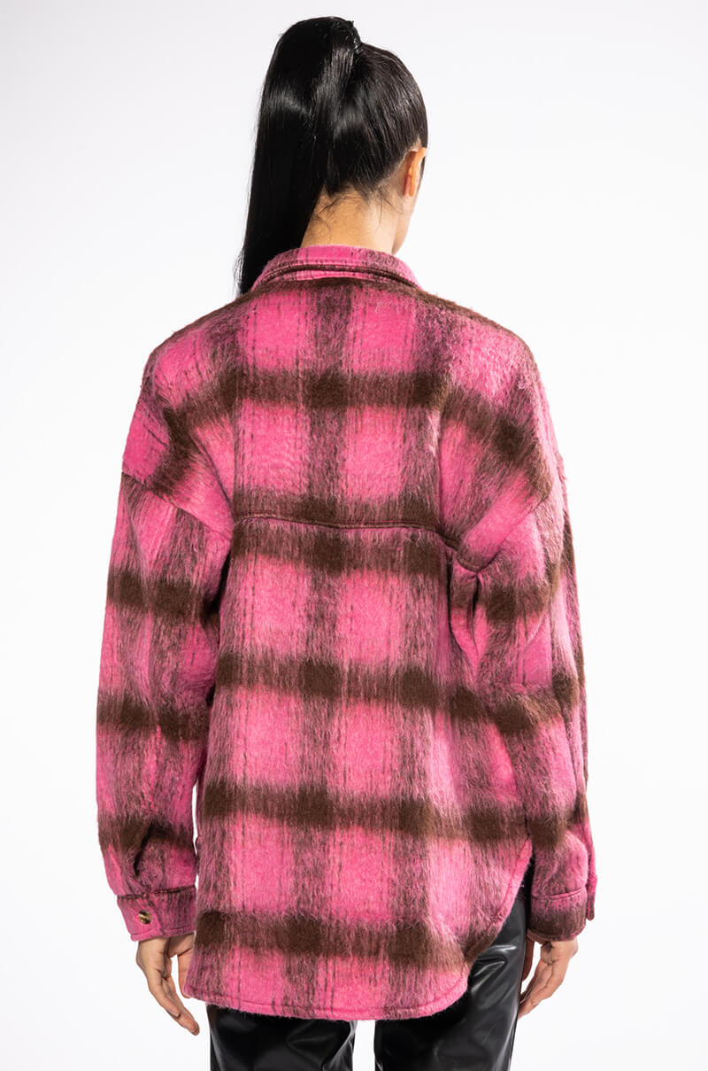 ON THE MOVE PLAID SHACKET