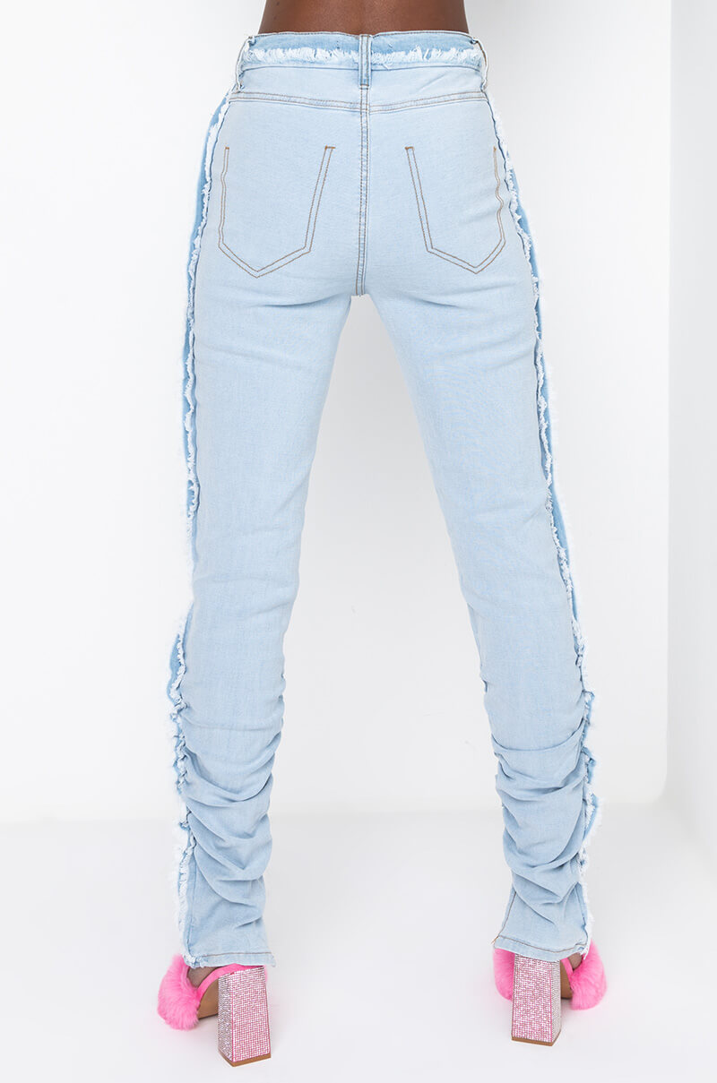 ONE MORE TIME INSIDE OUT SKINNY JEANS