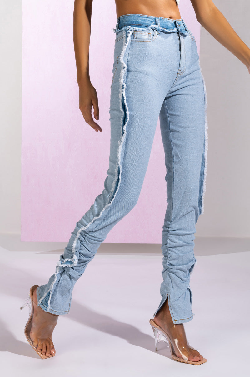 ONE MORE TIME INSIDE OUT SKINNY JEANS