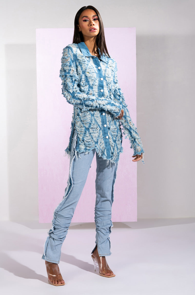 ONE MORE TIME INSIDE OUT SKINNY JEANS