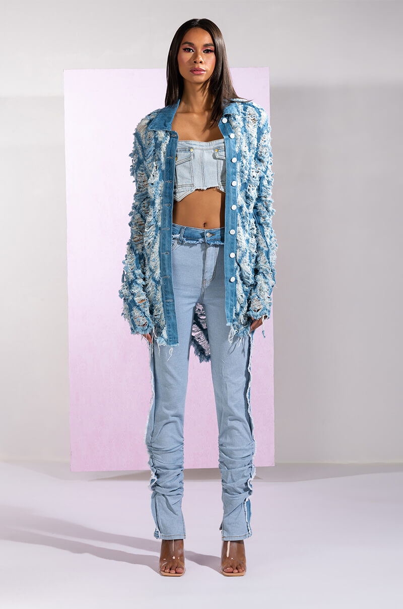 ONE MORE TIME INSIDE OUT SKINNY JEANS