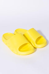 ONLY IN MY DREAMS FLAT SANDAL IN YELLOW