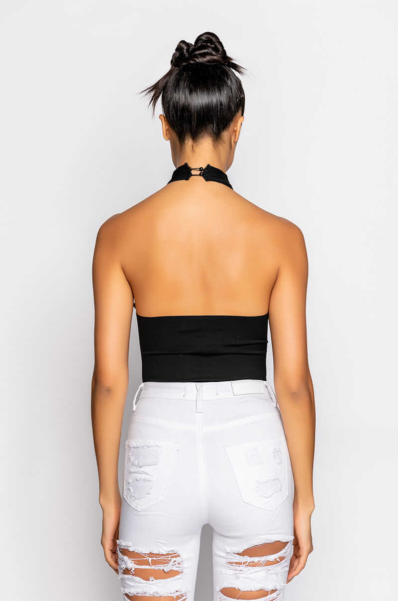 OTW STRAPPY SLEEVELESS HALTER BODYSUIT
