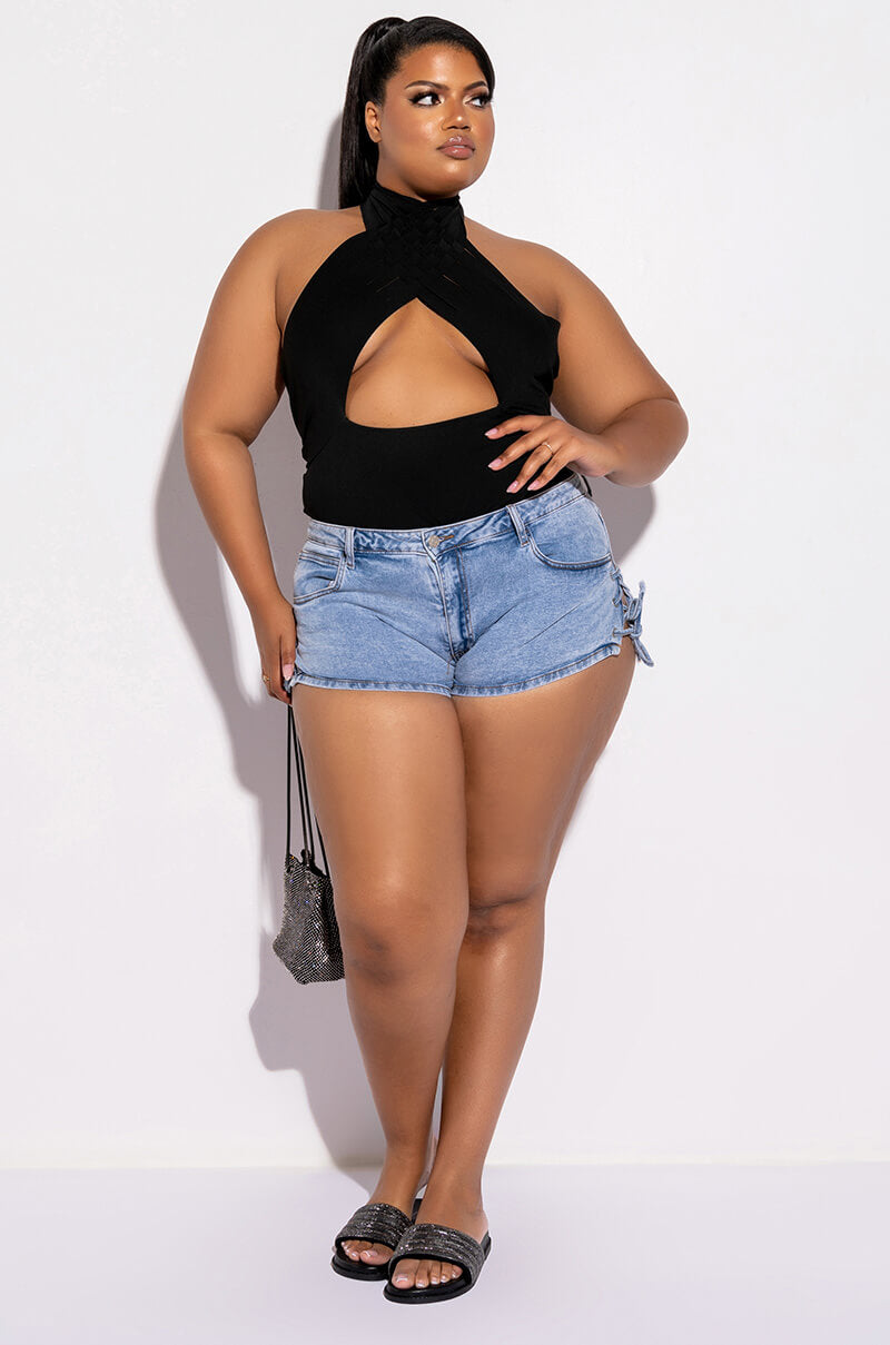 OTW STRAPPY SLEEVELESS HALTER BODYSUIT