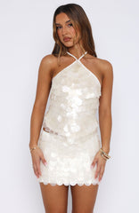 Forgiven Aura Shell Mini Skirt White