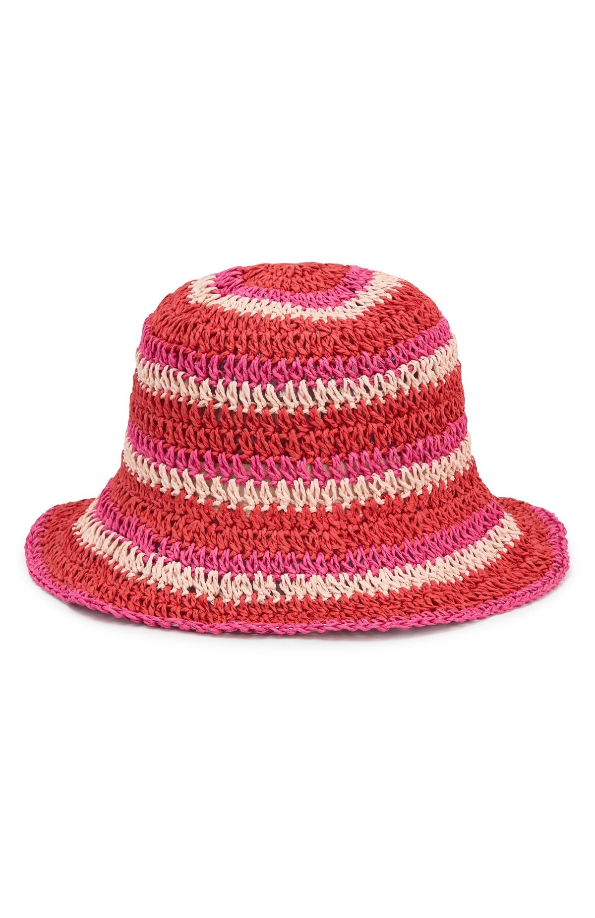 Aisling Bucket Hat Red/Pink/Light Pink