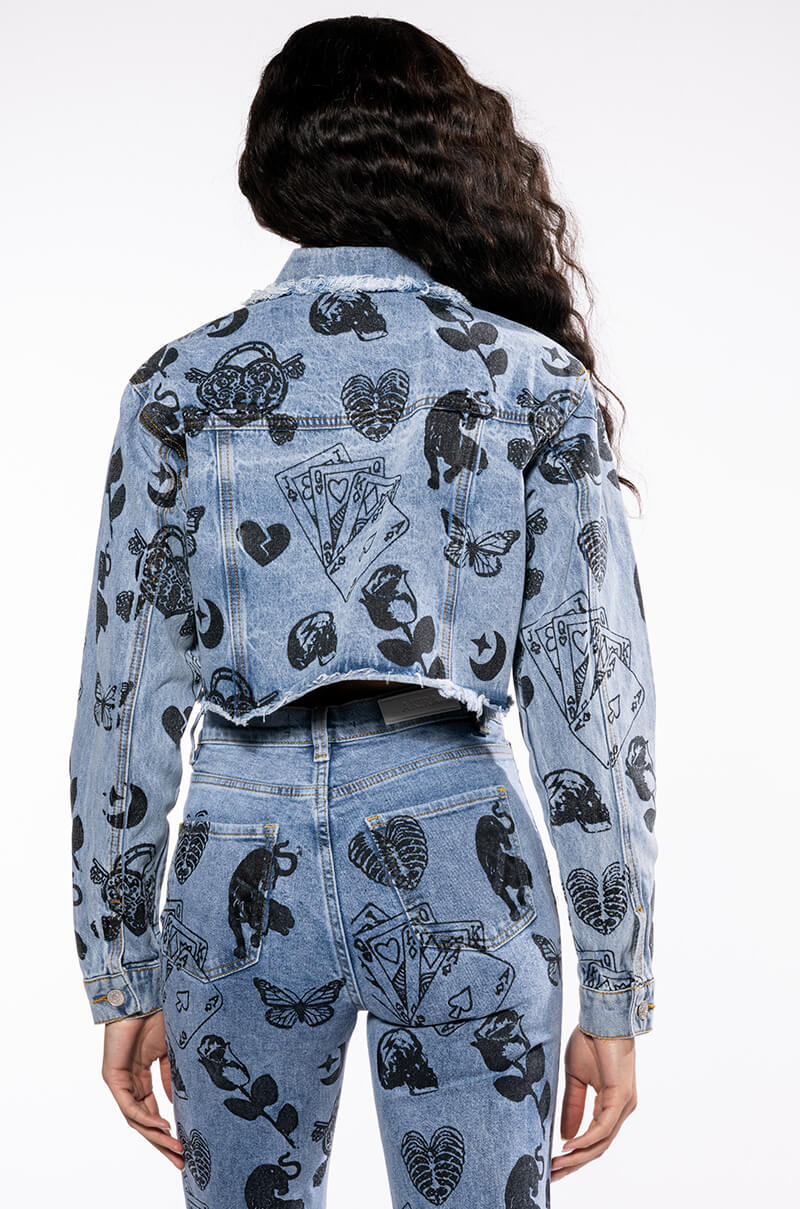 PAINTED TATTOO DENIM JACKET