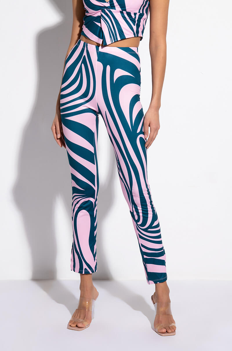 JENNIE STRAIGHT LEG LEGGING WITH SIDE SLIT