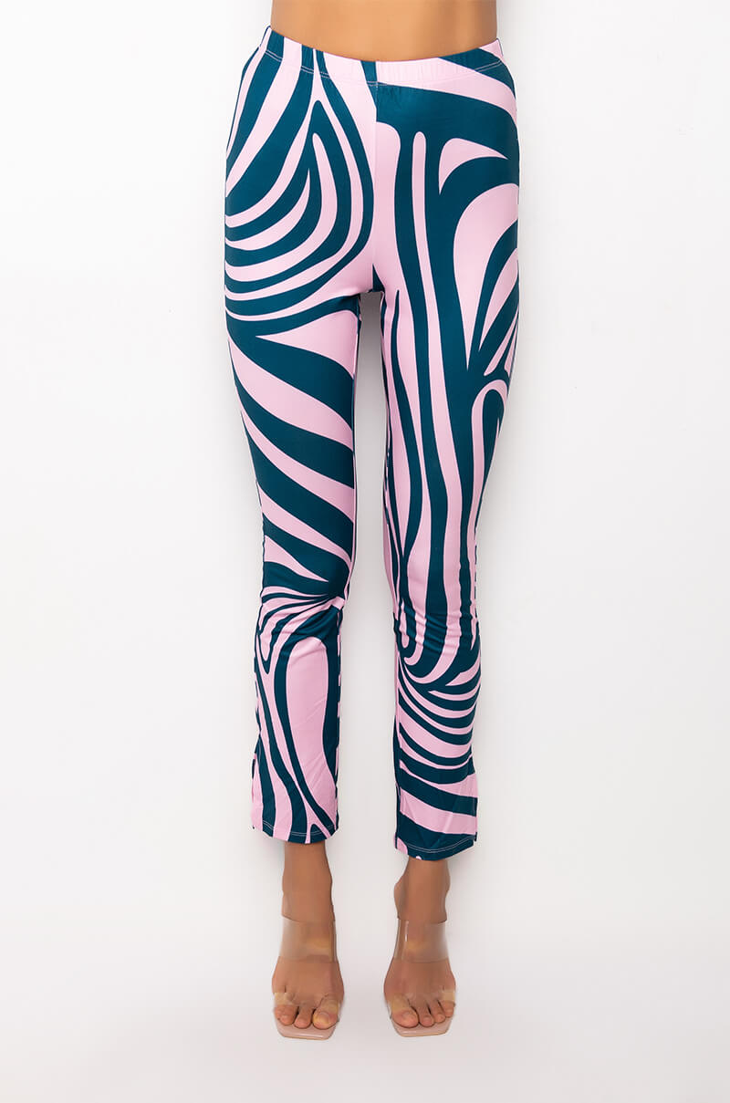 JENNIE STRAIGHT LEG LEGGING WITH SIDE SLIT
