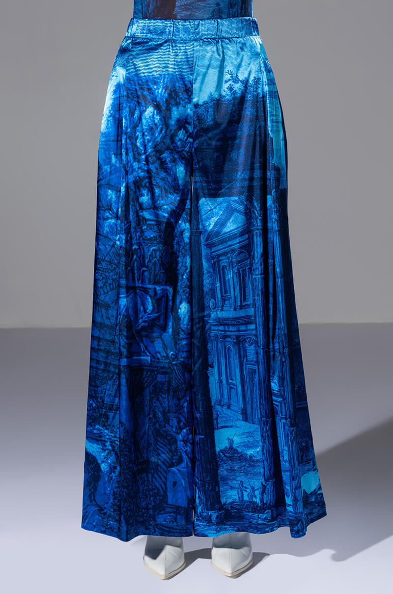 PARADISE ABSTRACT WIDE LEG PANT