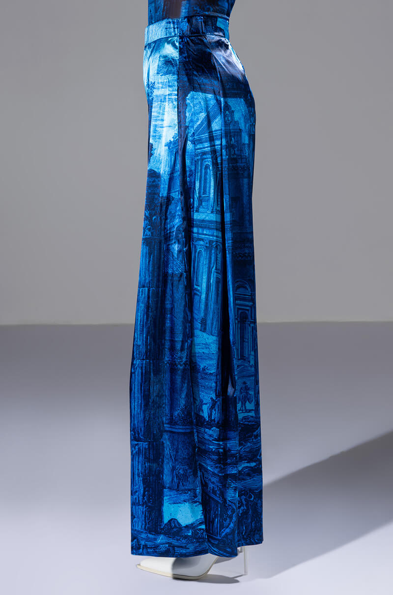 PARADISE ABSTRACT WIDE LEG PANT