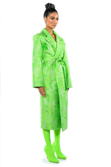 PARIS FASHION WEEK TAPESTRY TRENCH COAT