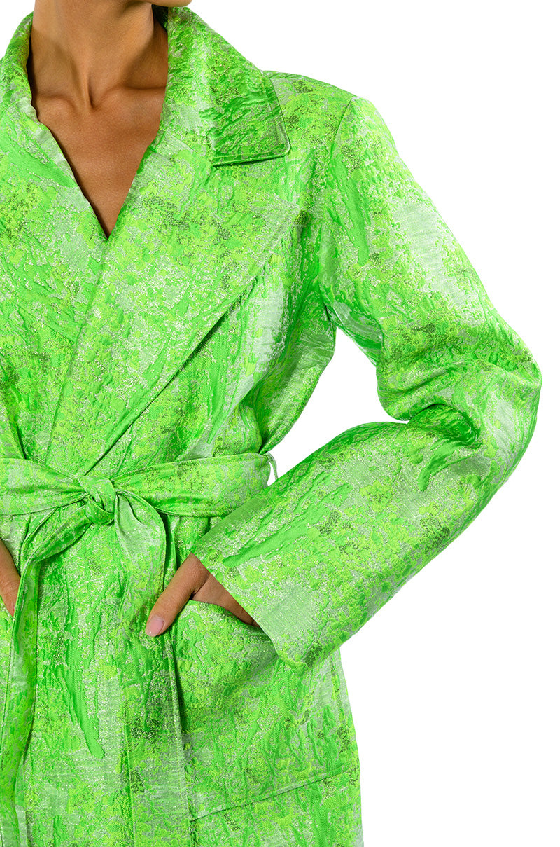 PARIS FASHION WEEK TAPESTRY TRENCH COAT