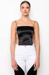 PASSIONE SATIN OPEN SIDE TOP