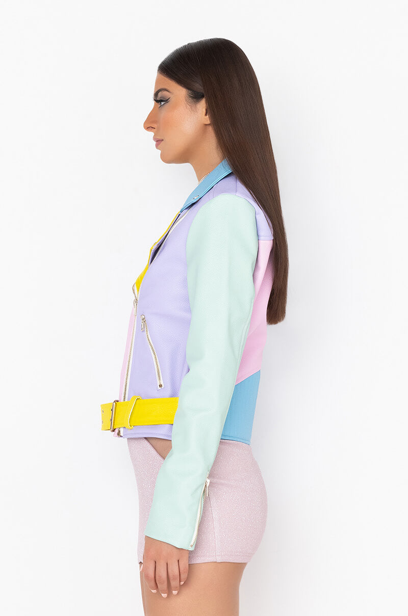 PASTEL DREAMS MOTO JACKET