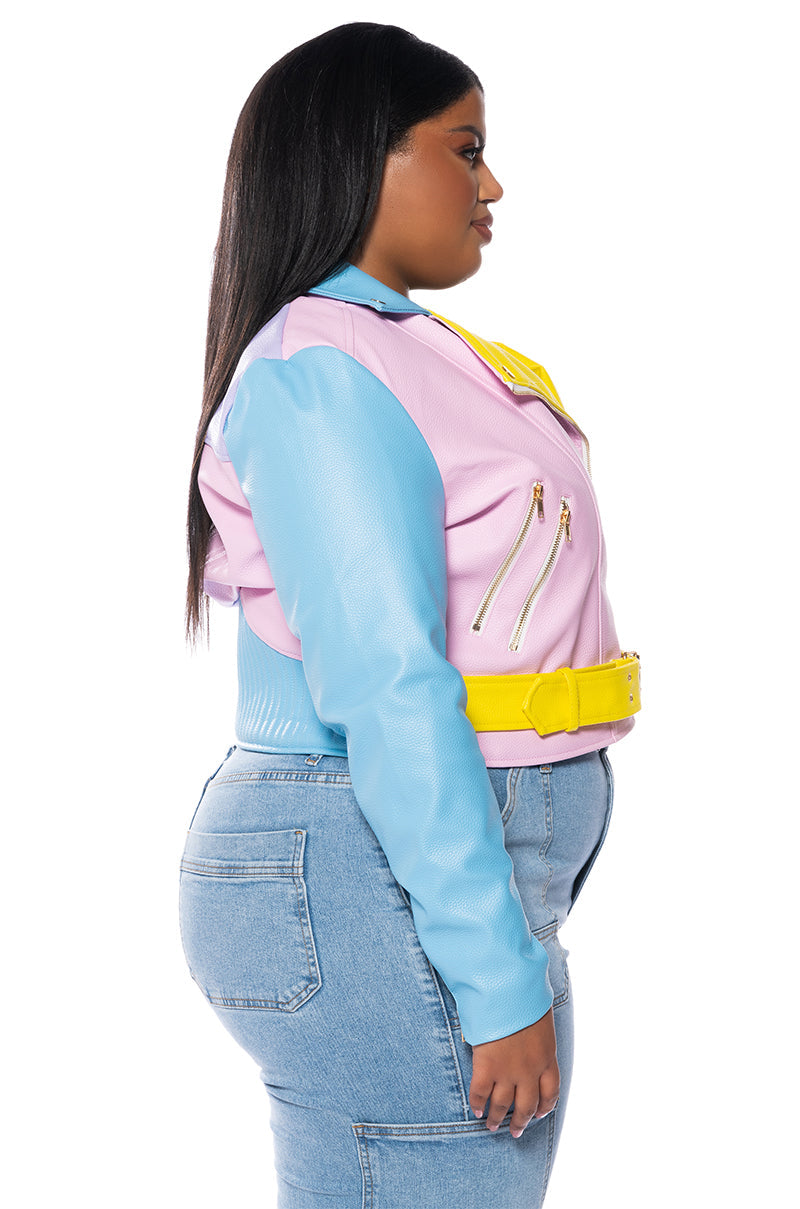 PASTEL DREAMS MOTO JACKET