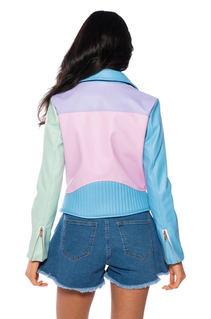 PASTEL DREAMS MOTO JACKET