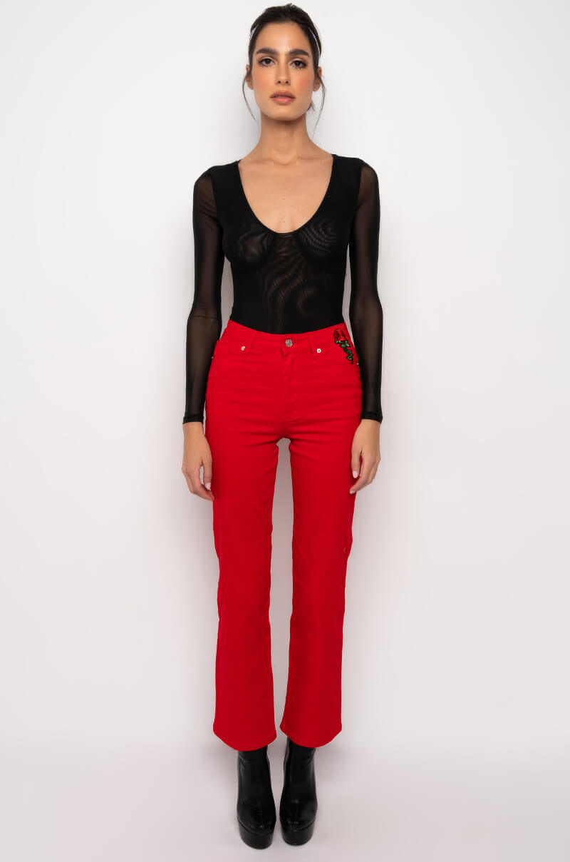PAXTON MESH LONG SLEEVE BODYSUIT