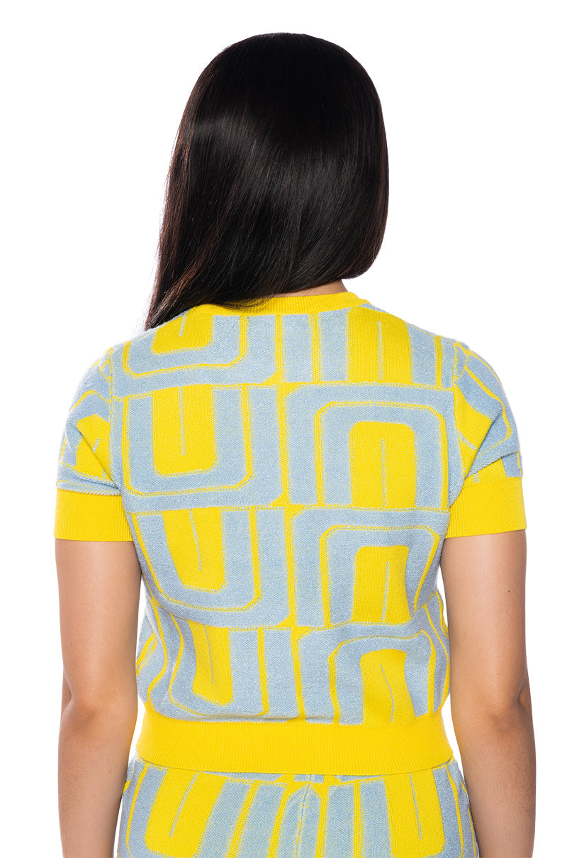 PENELOPE YELLOW SHORT SLEEVE TOP