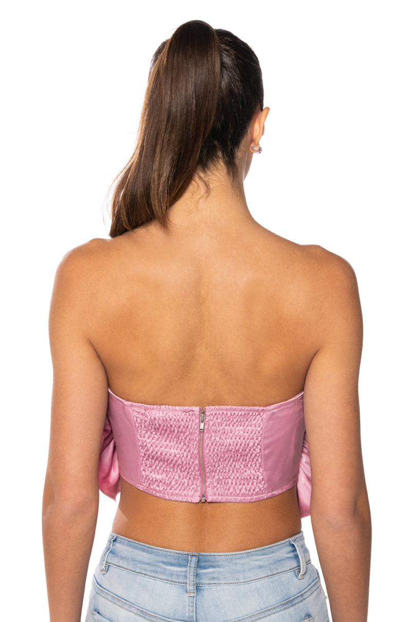 GOOD GIRL STATEMENT STRAPLESS TOP