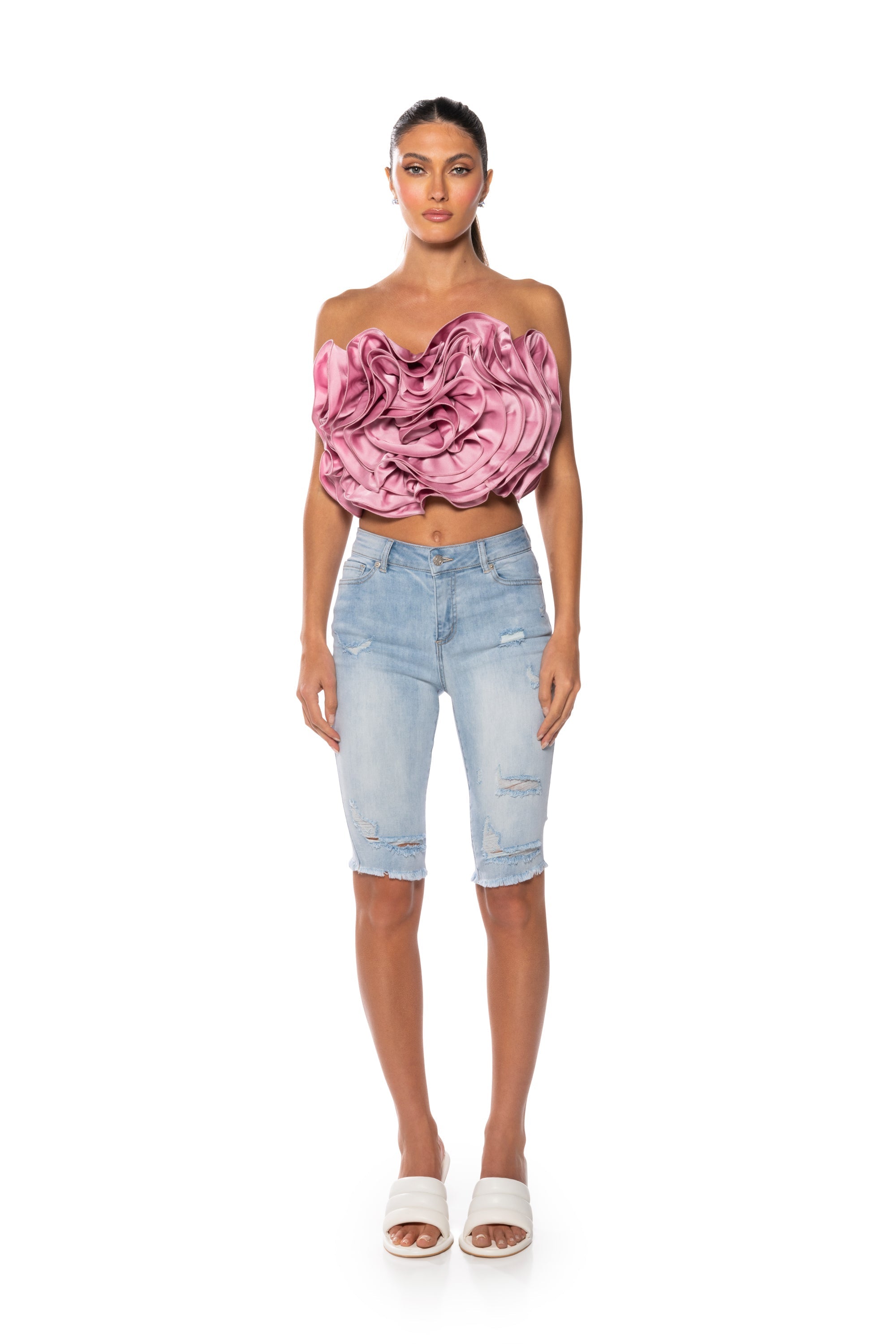 GOOD GIRL STATEMENT STRAPLESS TOP