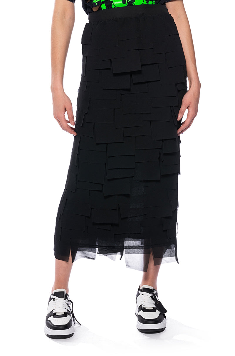 PETRA CUTOUT MIDI SKIRT