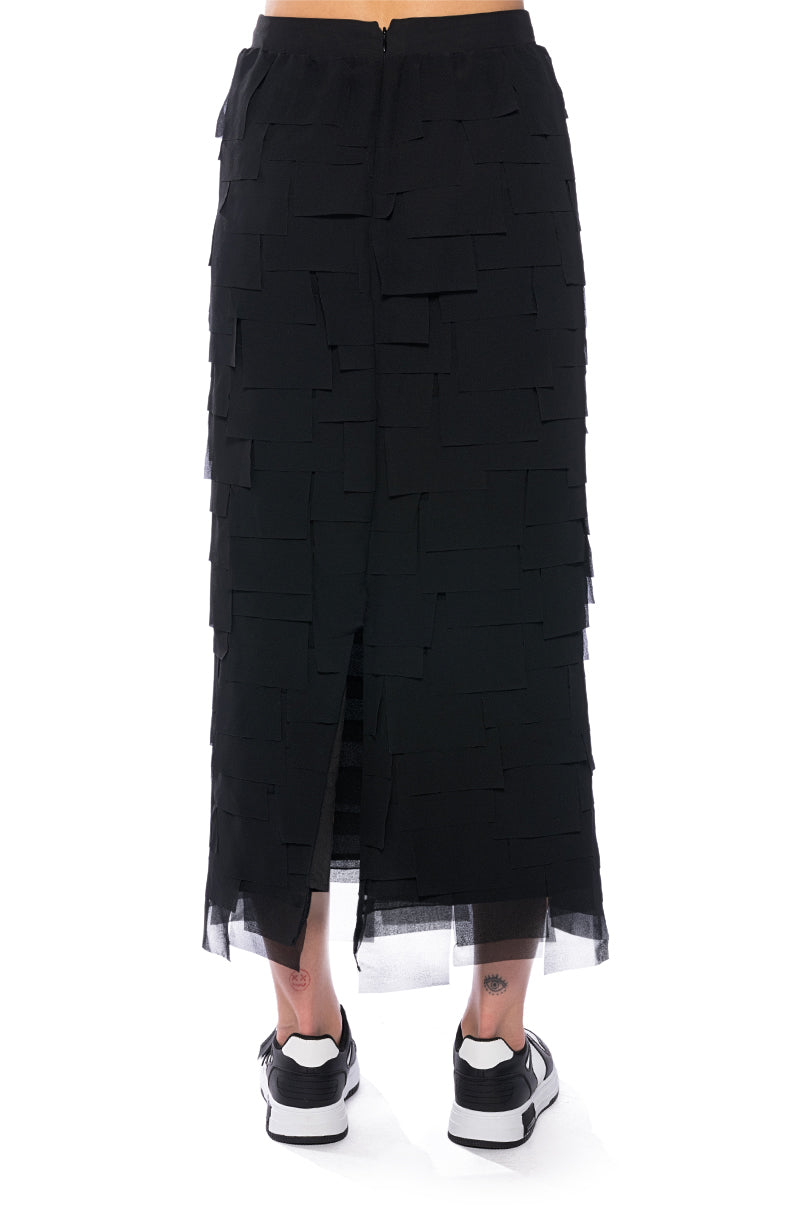 PETRA CUTOUT MIDI SKIRT