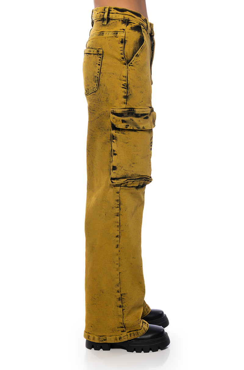 PHOENIX ACID WASH WIDE LEG JEANS