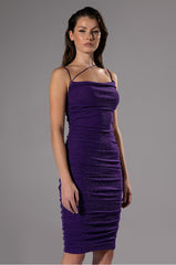 PICK YOUR POISON RUCHED MIDI DRESS