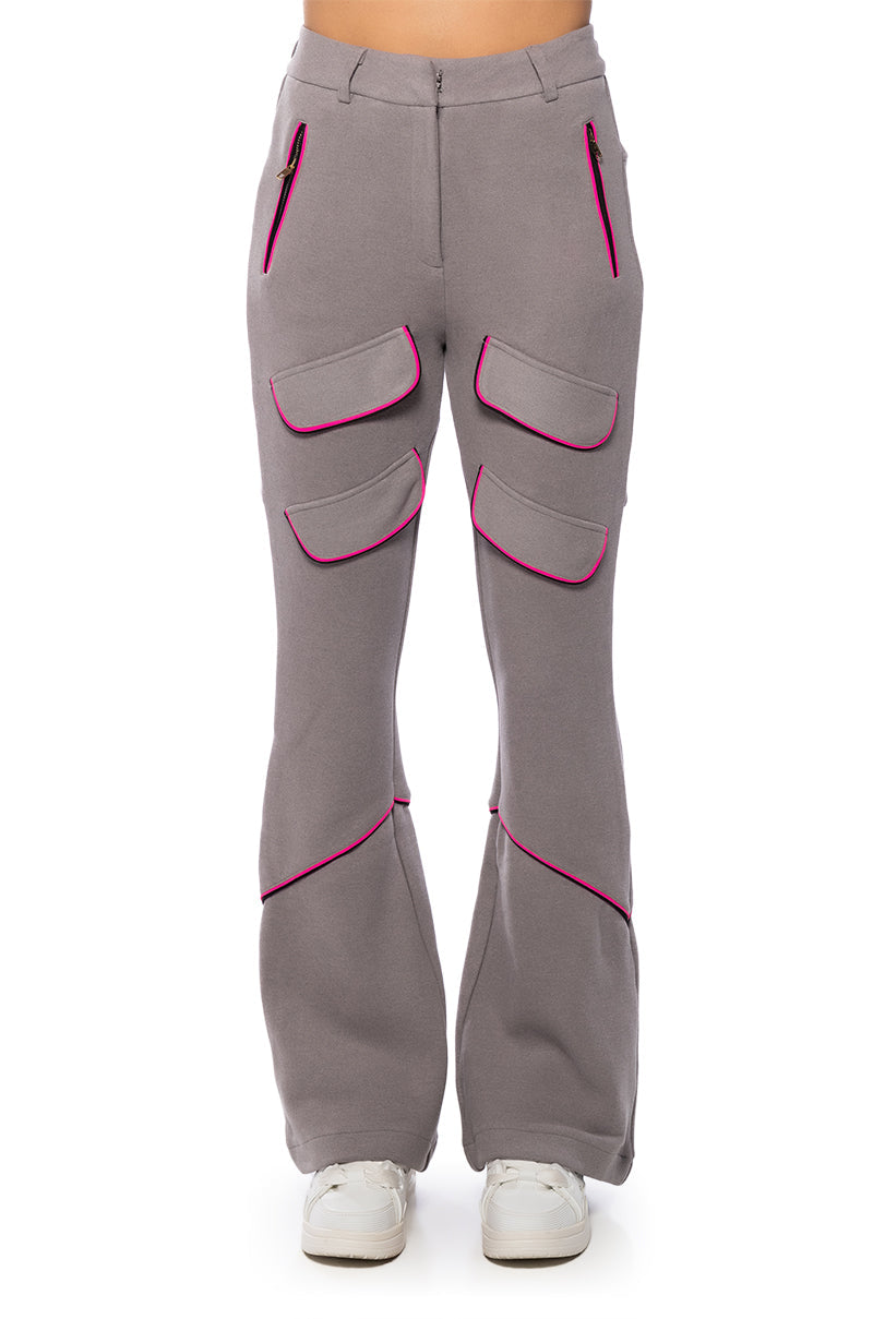 PINK FRIDAY KNIT FLARE TROUSER
