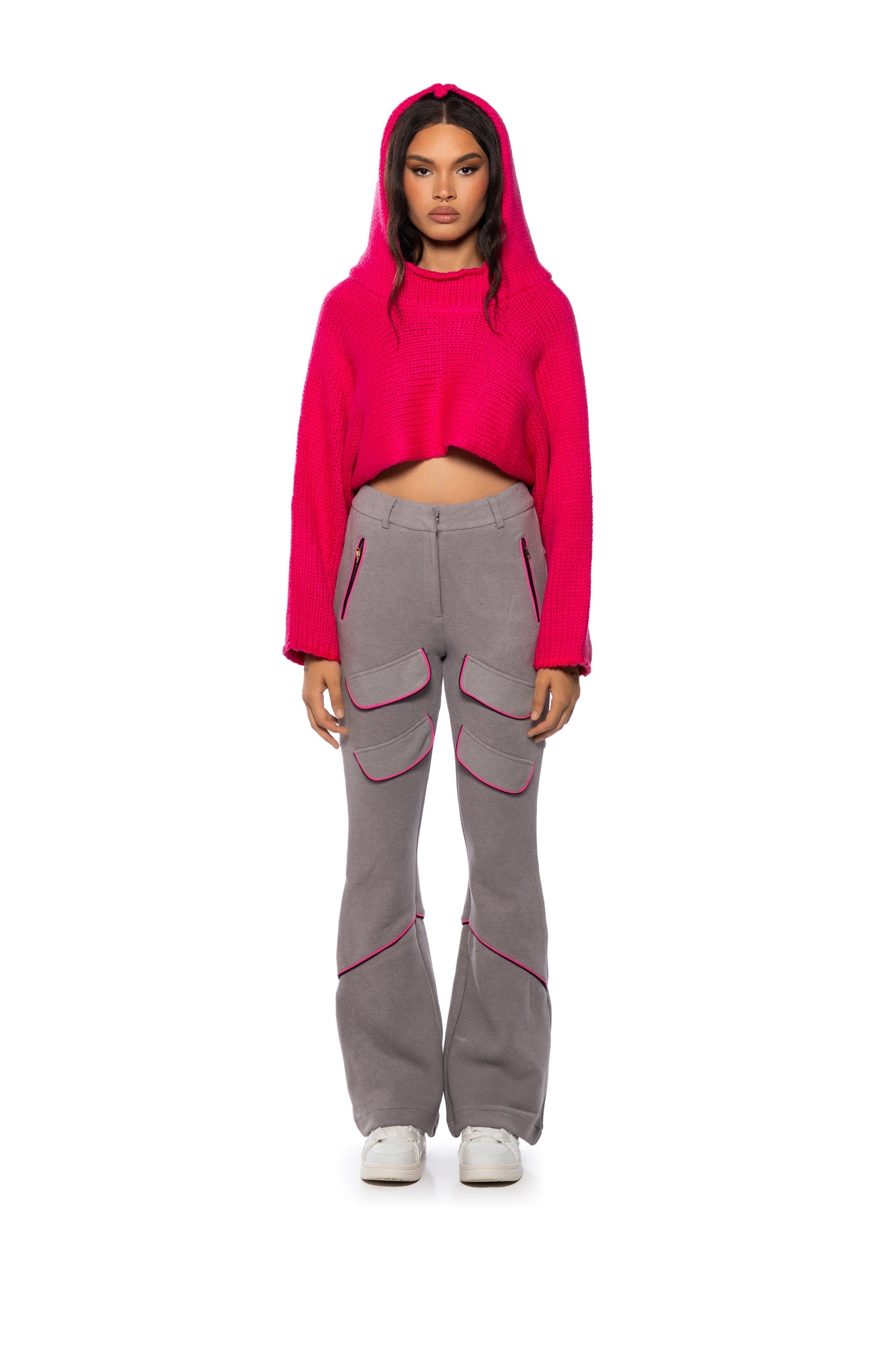 PINK FRIDAY KNIT FLARE TROUSER